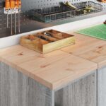 vidaXL Garážová skriňa sivá sonoma 30x51x85 cm masívna borovica – Obrázok 4