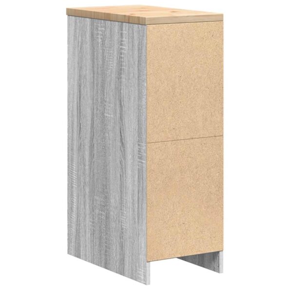 vidaXL Garážová skriňa sivá sonoma 30x51x85 cm masívna borovica – Obrázok 7