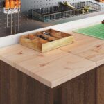 vidaXL Garážová skriňa hnedý dub 30x51x85 cm masívna borovica – Obrázok 4