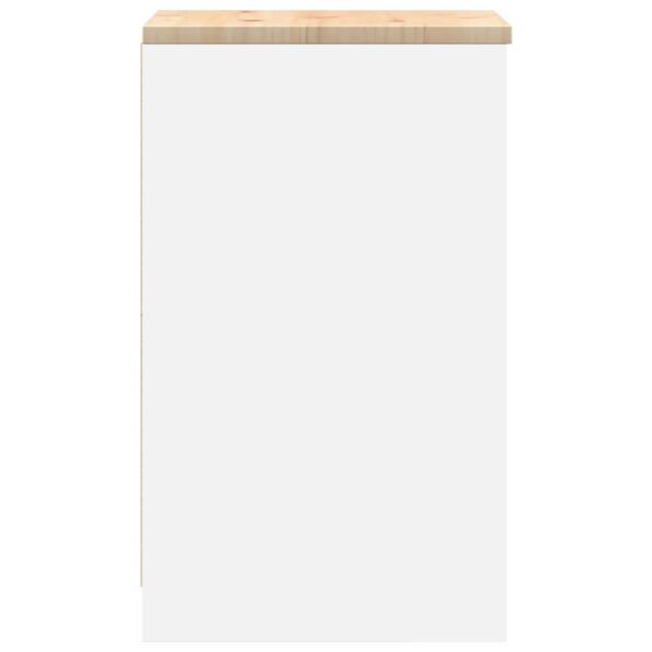 vidaXL Garážová skriňa biela 40x51x85 cm masívna borovica – Obrázok 6