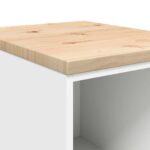 vidaXL Garážová skriňa biela 40x51x85 cm masívna borovica – Obrázok 8