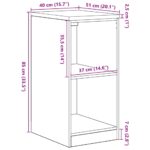 vidaXL Garážová skriňa biela 40x51x85 cm masívna borovica – Obrázok 11