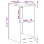 vidaXL Garážová skriňa staré drevo 40x51x85 cm masívna borovica – Obrázok 11