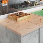 vidaXL Garážová skriňa 30x51x85 cm masívna borovica – Obrázok 4