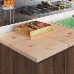 vidaXL Garážová skriňa hnedý dub 30x51x85 cm masívna borovica – Obrázok 4