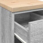 vidaXL Garážová skriňa sivá sonoma 30x51x85 cm masívna borovica – Obrázok 9