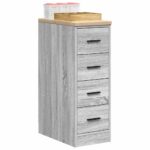 vidaXL Garážová skriňa sivá sonoma 30x51x85 cm masívna borovica