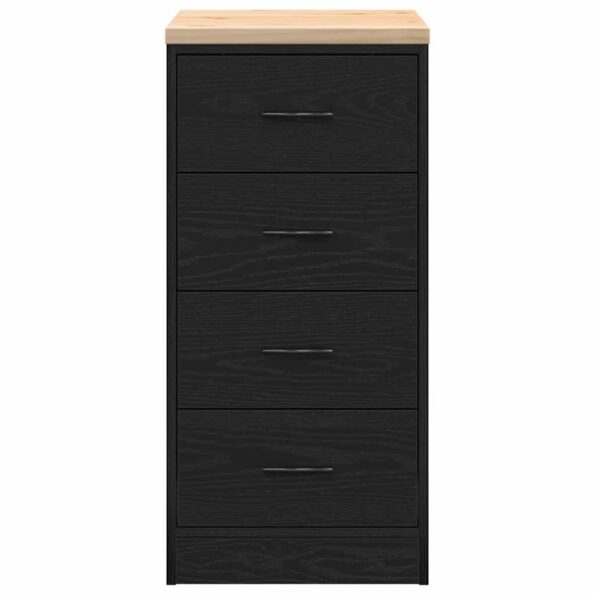 vidaXL Garážová skriňa čierny 40x51x85 cm masívna borovica – Obrázok 6