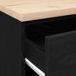 vidaXL Garážová skriňa čierny 40x51x85 cm masívna borovica – Obrázok 9