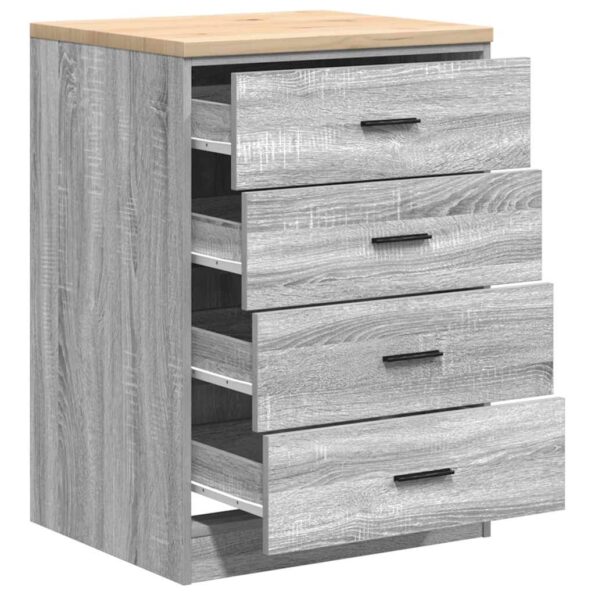 vidaXL Garážová skriňa sivá sonoma 60x51x85 cm masívna borovica – Obrázok 5