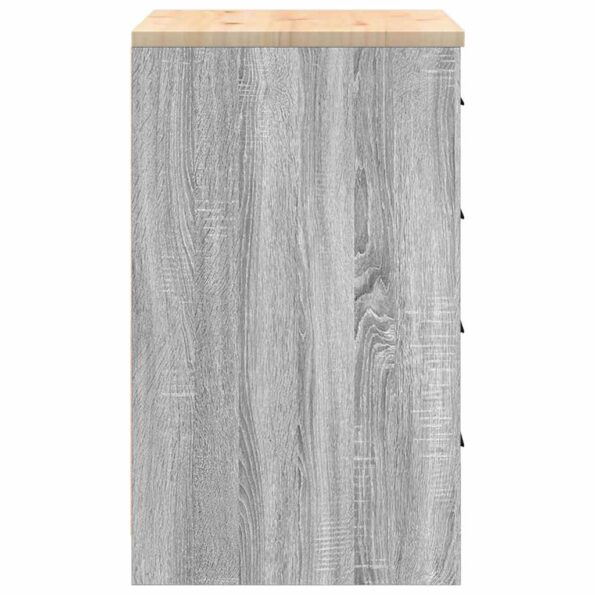 vidaXL Garážová skriňa sivá sonoma 60x51x85 cm masívna borovica – Obrázok 7