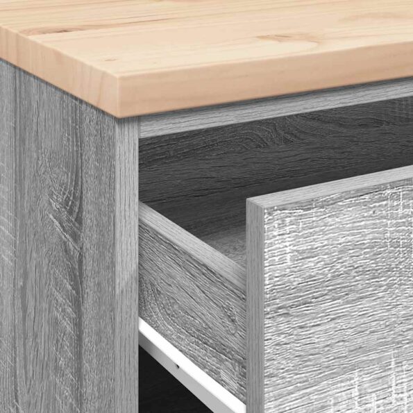 vidaXL Garážová skriňa sivá sonoma 60x51x85 cm masívna borovica – Obrázok 9