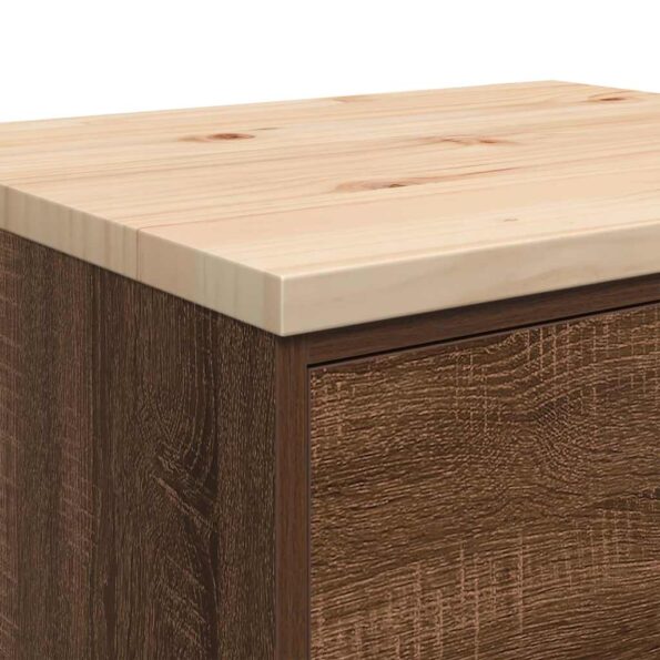 vidaXL Garážová skriňa hnedý dub 60x51x85 cm masívna borovica – Obrázok 10