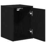 vidaXL Garážové nástenné skrink 2 ks Čierna kompozitné drevo – Obrázok 5
