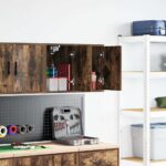 vidaXL Garážové nástenné skrink 2 ks dymový dub kompozitné drevo