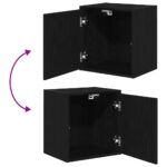 vidaXL Garážové nástenné skrink 2 ks Čierna kompozitné drevo – Obrázok 9