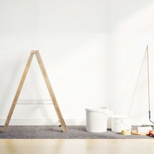 vidaXL protišmykový maliarsky fleece 2532 cm 180 g/m² sivá – Obrázok 4