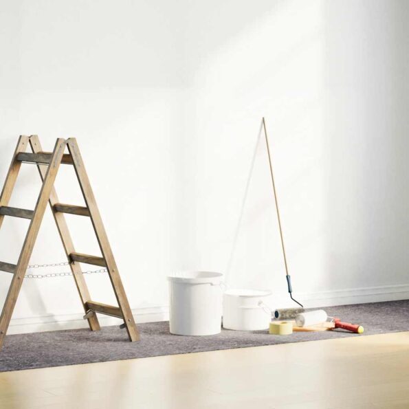 vidaXL protišmykový maliarsky fleece 2532 cm 220 g/m² sivá – Obrázok 3