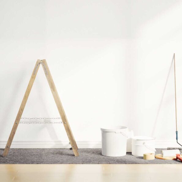 vidaXL protišmykový maliarsky fleece 2532 cm 220 g/m² sivá – Obrázok 4