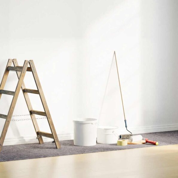 vidaXL protišmykový maliarsky fleece 2532 cm 280 g/m² sivá – Obrázok 3