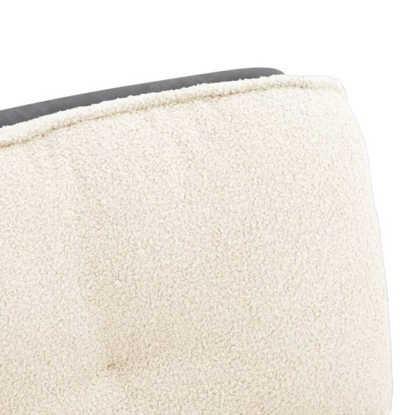 vidaXL Otočná kancelárska stolička krémová látková – Obrázok 9