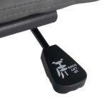 vidaXL Otočná kancelárska stolička tmavosivá látková – Obrázok 10