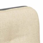 vidaXL Otočná kancelárska stolička krémová látková – Obrázok 9