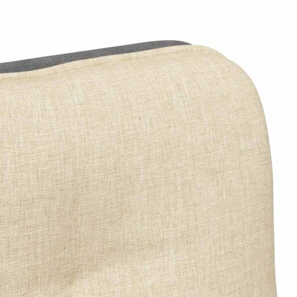 vidaXL Otočná kancelárska stolička krémová látková – Obrázok 9