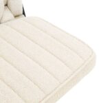 vidaXL Otočná kancelárska stolička krémová látková – Obrázok 8