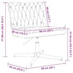 vidaXL Otočná kancelárska stolička tmavosivá látková – Obrázok 12