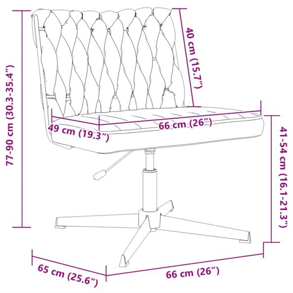 vidaXL Otočná kancelárska stolička čierna látková – Obrázok 12
