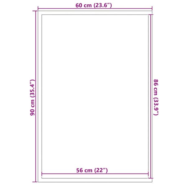 vidaXL Rohožka, čierna 60x90 cm – Obrázok 7
