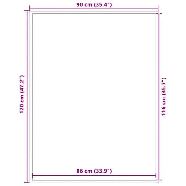 vidaXL Rohožka, čierna 90x120 cm – Obrázok 7