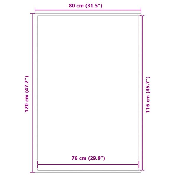 vidaXL Rohožka hnedá 80x120 cm – Obrázok 7