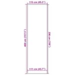 vidaXL Rohožka hnedá 115x400 cm – Obrázok 7