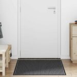 vidaXL Rohožka Stripe čierna a sivá 90x150 cm – Obrázok 2