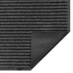 vidaXL Rohožka Stripe čierna a sivá 90x150 cm – Obrázok 5