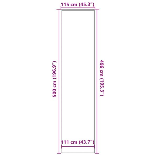 vidaXL Rohožka antracitová 115x500 cm – Obrázok 7
