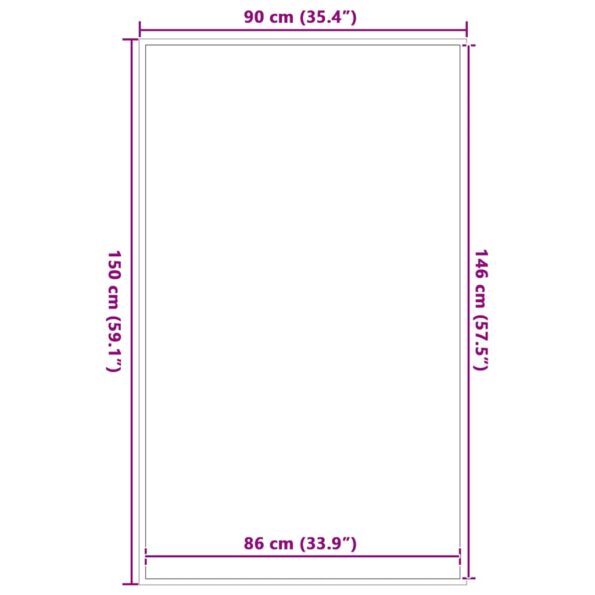 vidaXL Rohožka hnedá 90x150 cm – Obrázok 7