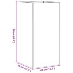 vidaXL kvetináč antracit 40x40x80 cm Oceľ valcovaná za studena – Obrázok 9