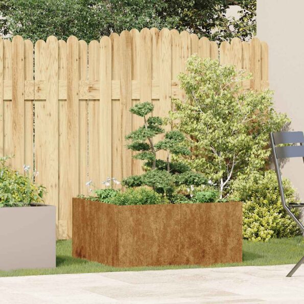 VidaXL kvetináč hrdzavý Oceľ odolná voči poveternostným vplyvom – Obrázok 3