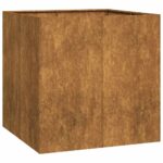 vidaXL Kvetináč, hrdzavý 80x80x80 cm, cortenová oceľ – Obrázok 2