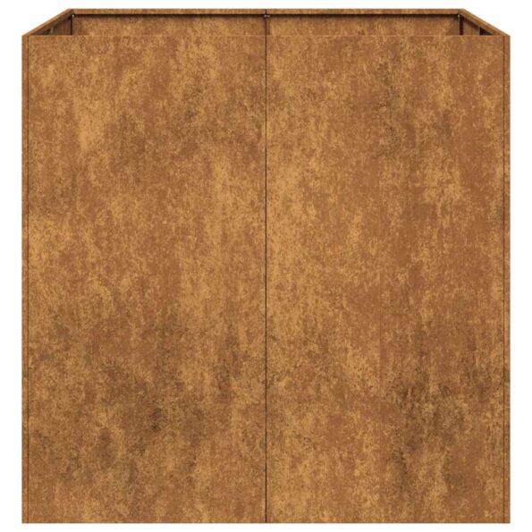 vidaXL Kvetináč, hrdzavý 80x80x80 cm, cortenová oceľ – Obrázok 4