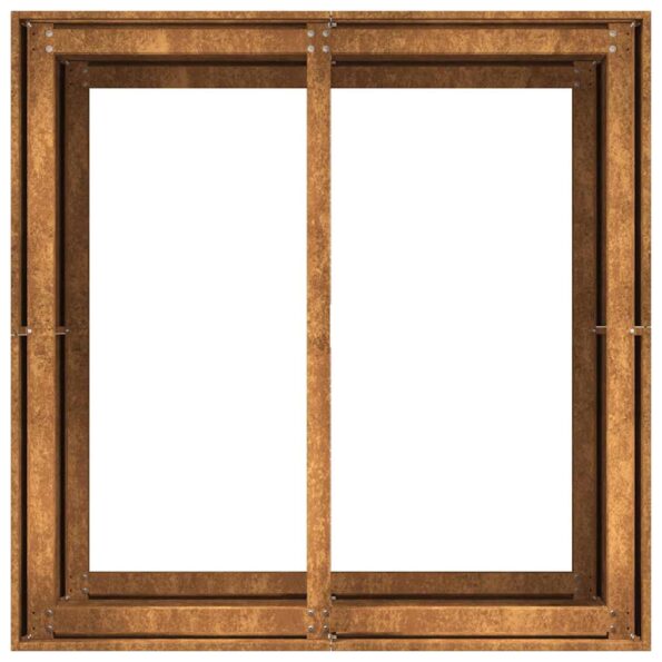 vidaXL Kvetináč, hrdzavý 80x80x80 cm, cortenová oceľ – Obrázok 6