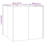 vidaXL Kvetináč, hrdzavý 80x80x80 cm, cortenová oceľ – Obrázok 10