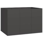 vidaXL Kvetináč čierny 120x80x80 cm oceľ – Obrázok 2