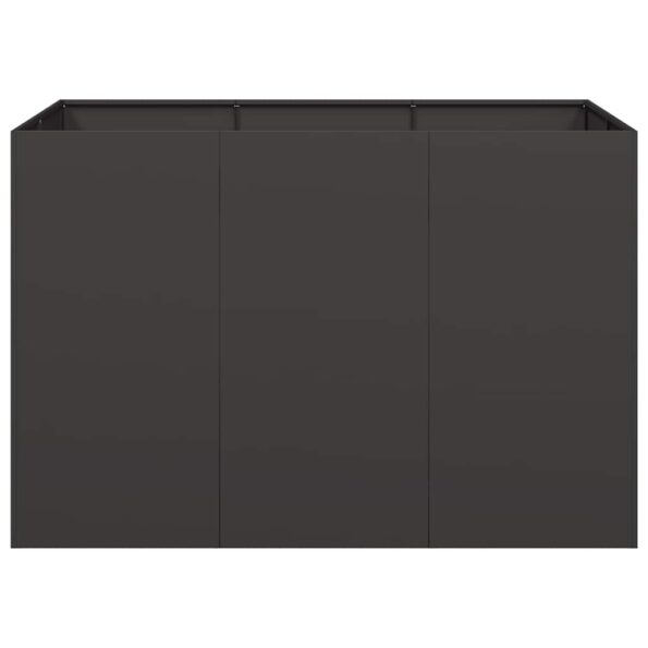 vidaXL Kvetináč čierny 120x80x80 cm oceľ – Obrázok 4
