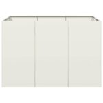 vidaXL Kvetináč biely 120x80x80 cm oceľ – Obrázok 4