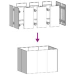 vidaXL Kvetináč biely 120x80x80 cm oceľ – Obrázok 6
