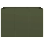 vidaXL Kvetináč olivovozelený 120x80x80 cm oceľ – Obrázok 4